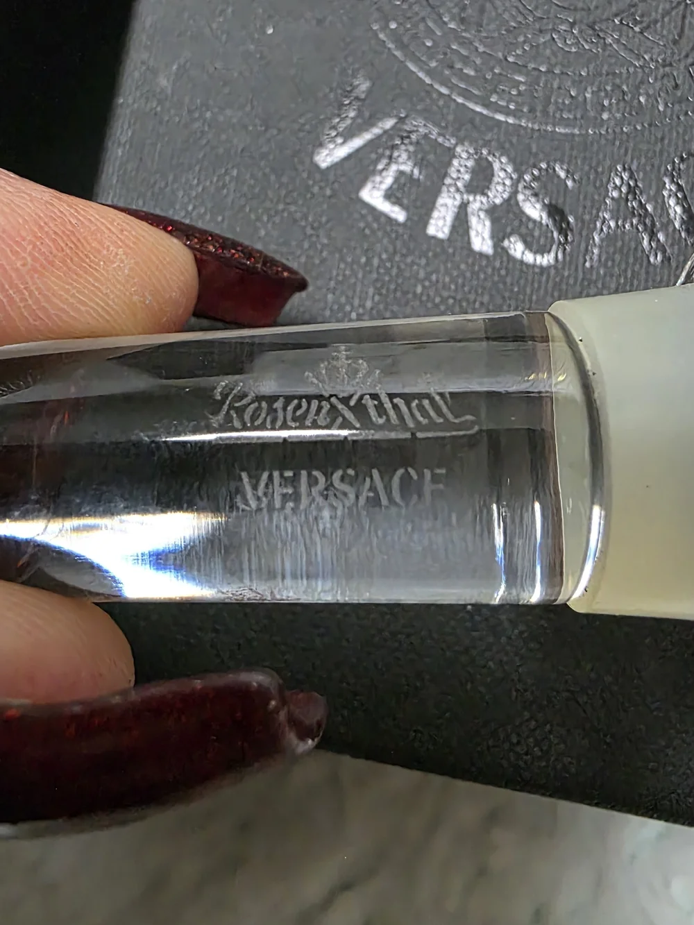 Rosenthal Versace Medusa Amethyst Lead Crystal Bottle Stopper Austria w